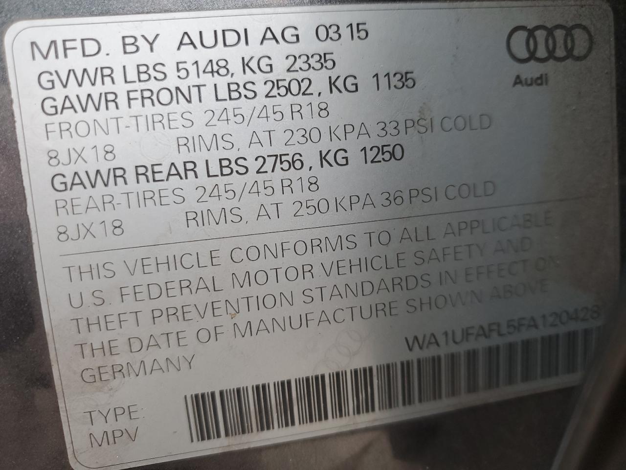 2015 AUDI A4 allroad