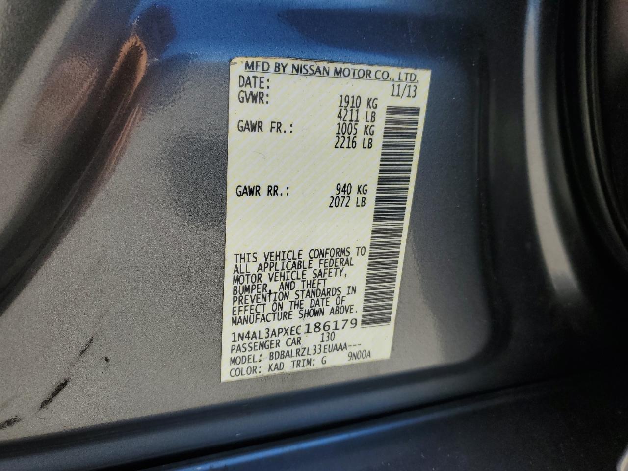 2014 NISSAN ALTIMA