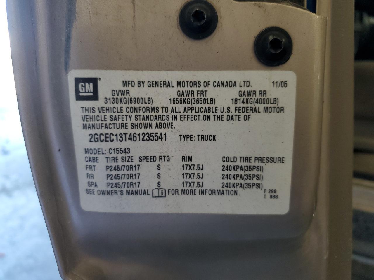 2006 CHEVROLET SILVERADO 1500