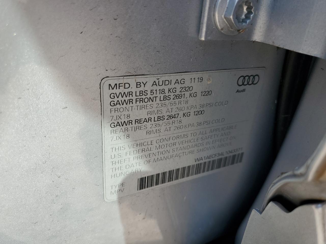 2020 AUDI Q3