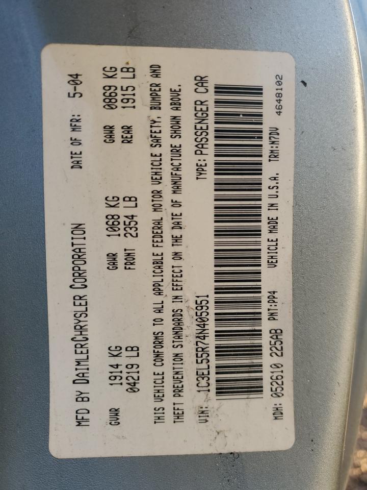 2004 CHRYSLER Sebring
