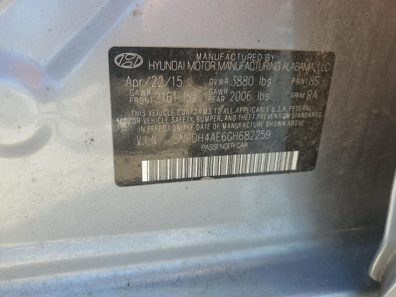 2016 HYUNDAI ELANTRA