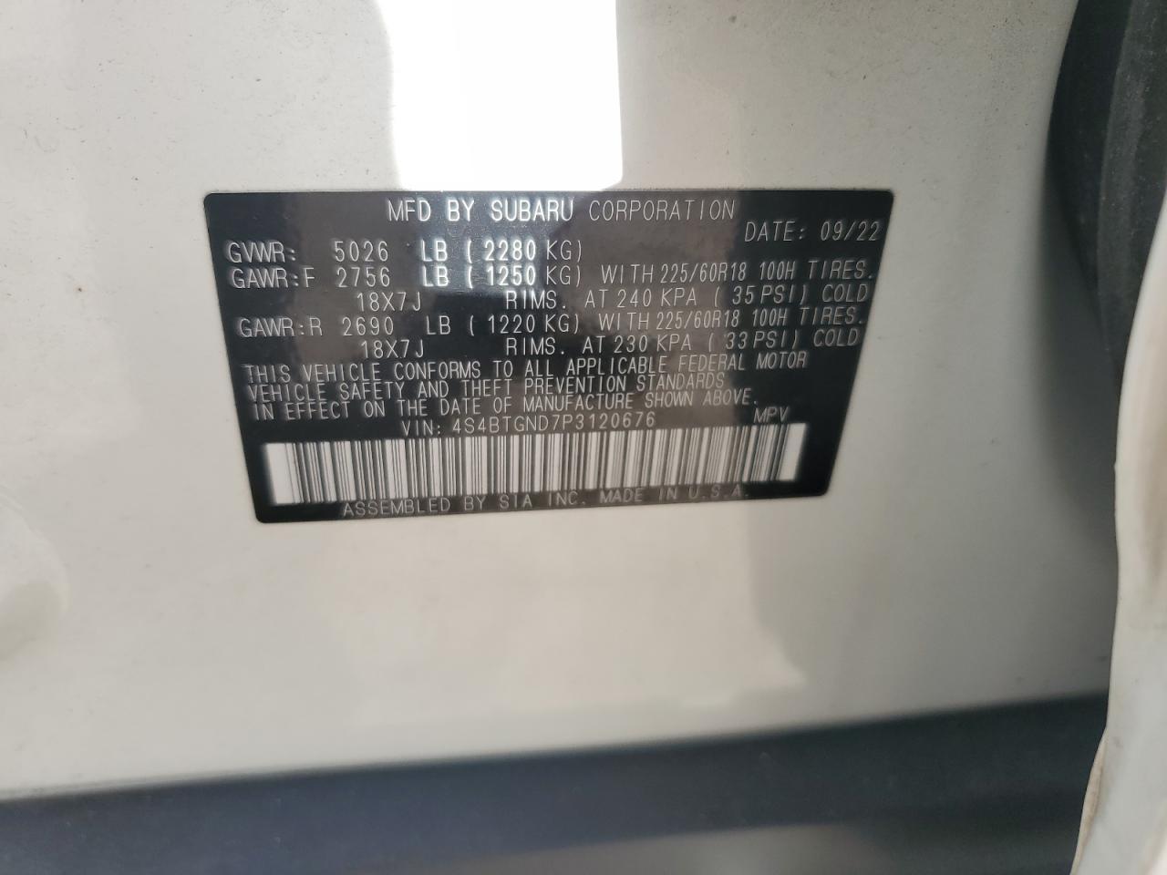 2023 SUBARU Outback