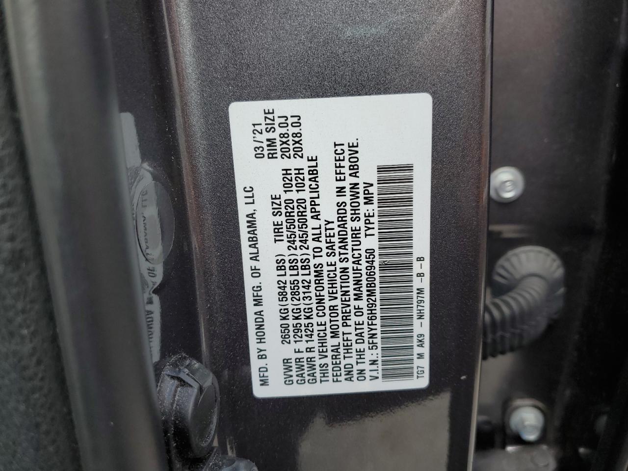 2021 HONDA PILOT