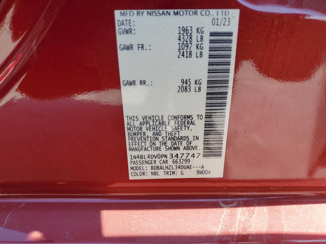 2023 NISSAN ALTIMA