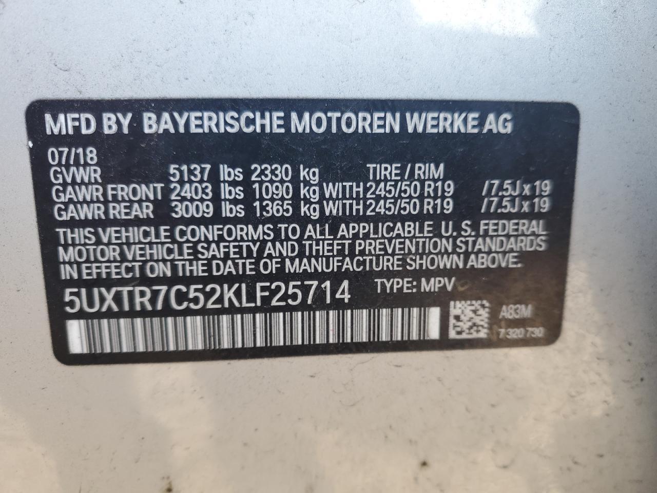 2019 BMW X3