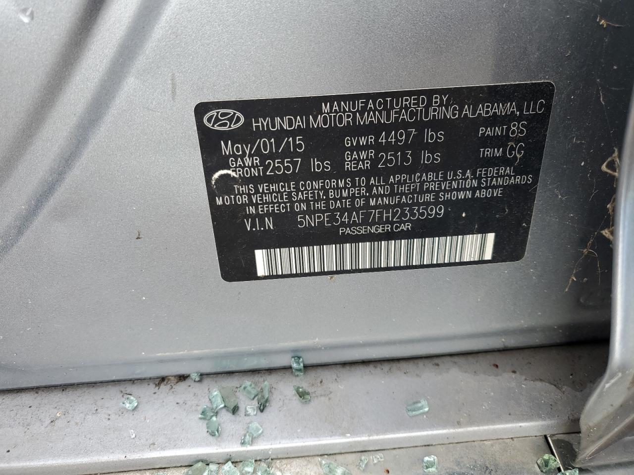 2015 HYUNDAI SONATA