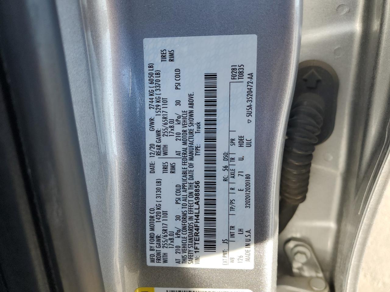 2020 FORD RANGER