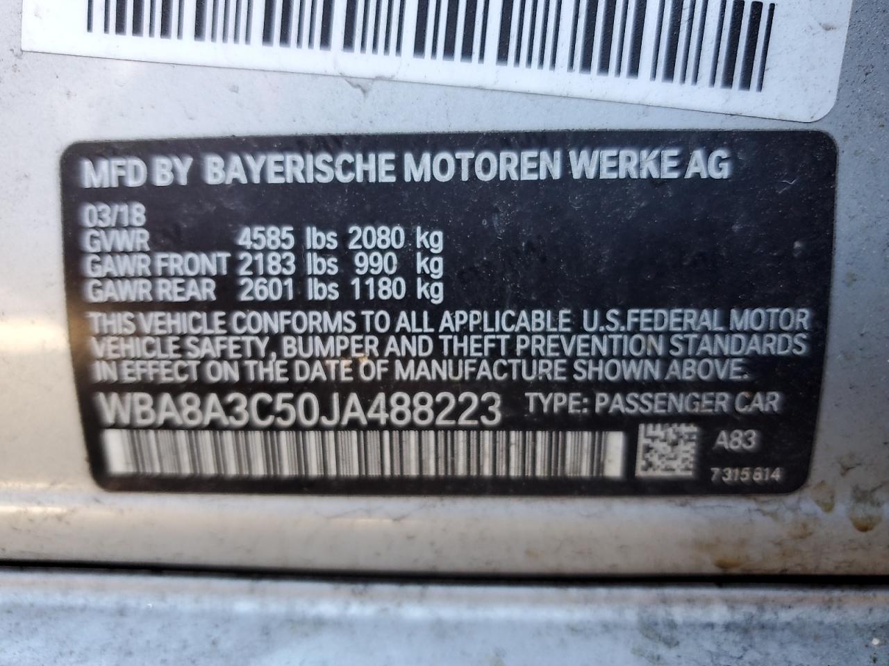 2018 BMW 3 SERIES
