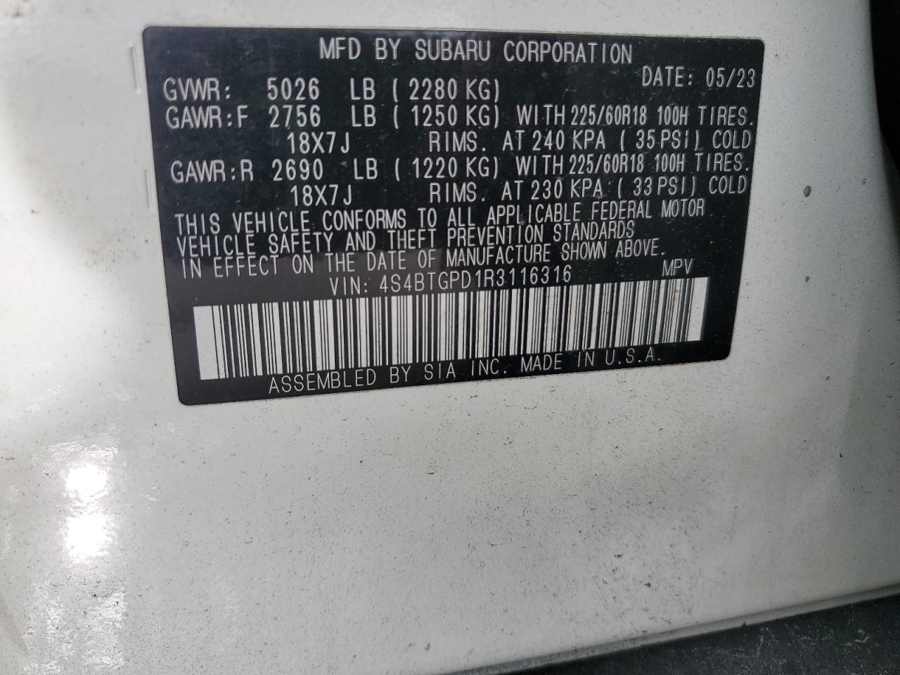 2024 SUBARU Outback