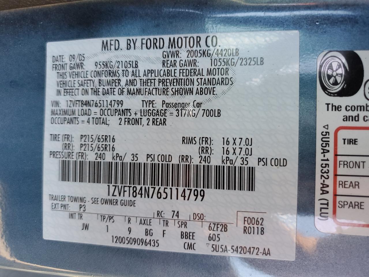 2006 FORD MUSTANG