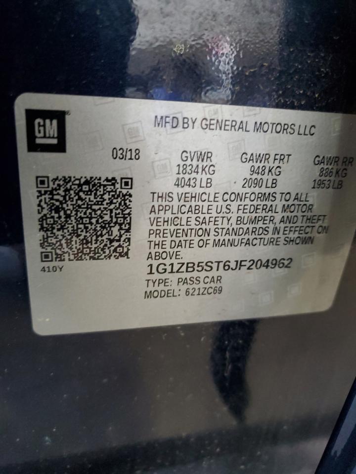 2018 CHEVROLET MALIBU