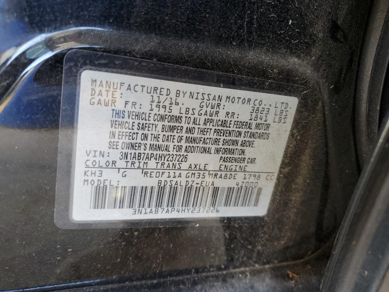 2017 NISSAN SENTRA