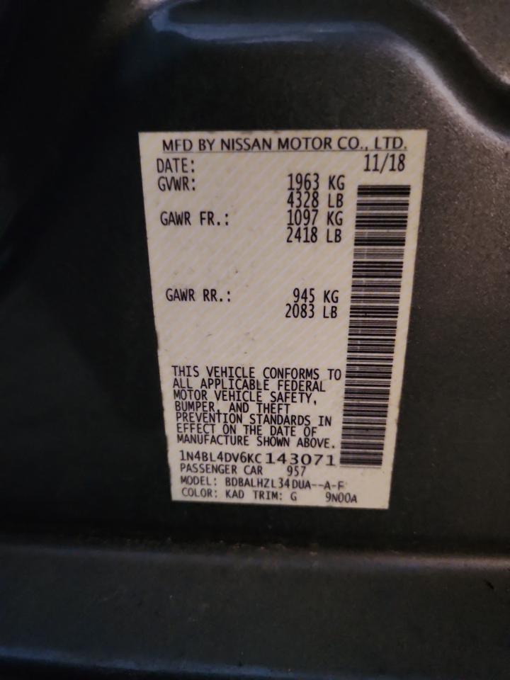 2019 NISSAN ALTIMA
