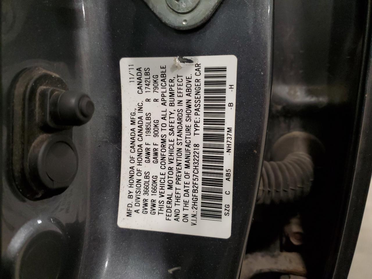 2012 HONDA CIVIC