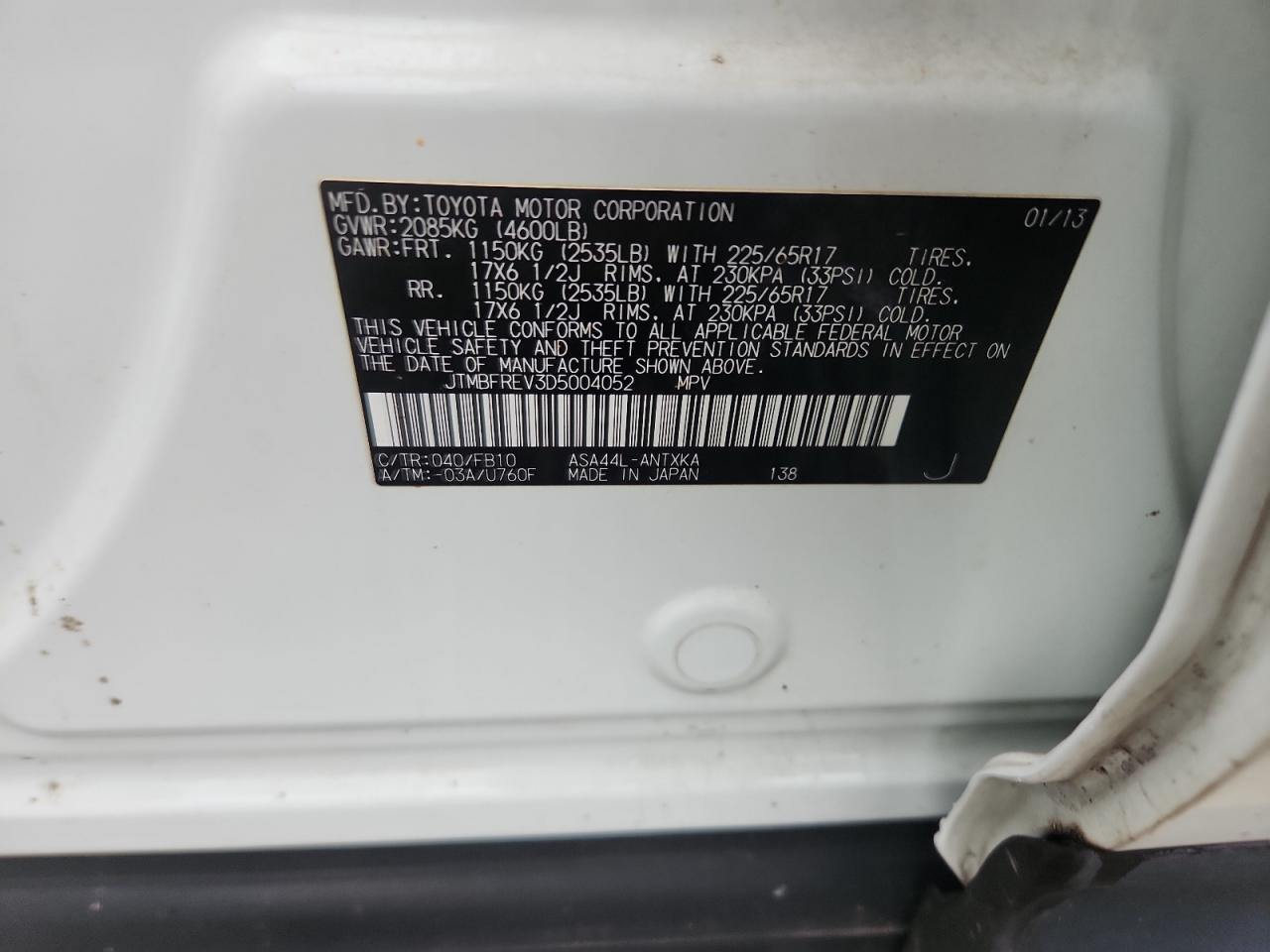 2013 TOYOTA RAV4