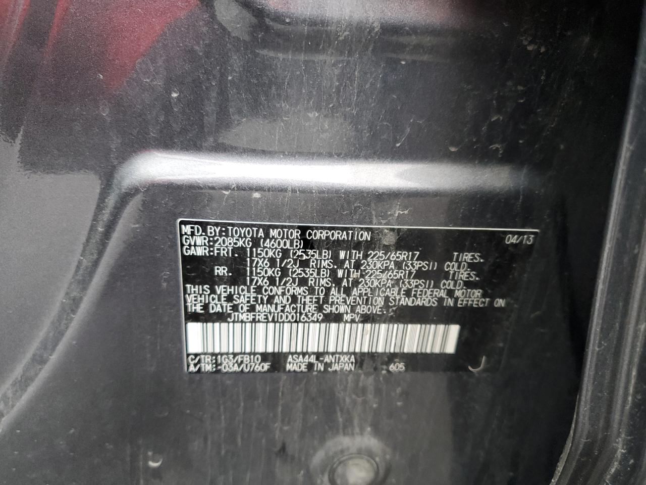 2013 TOYOTA RAV4