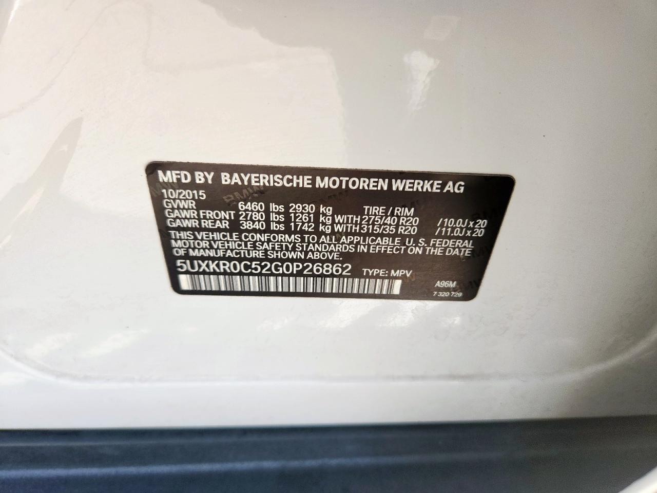 2016 BMW X5