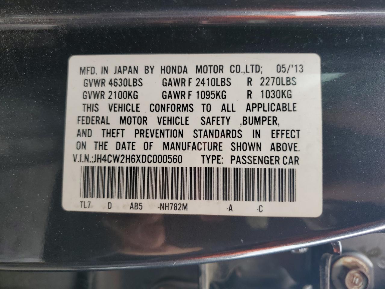 2013 ACURA TSX