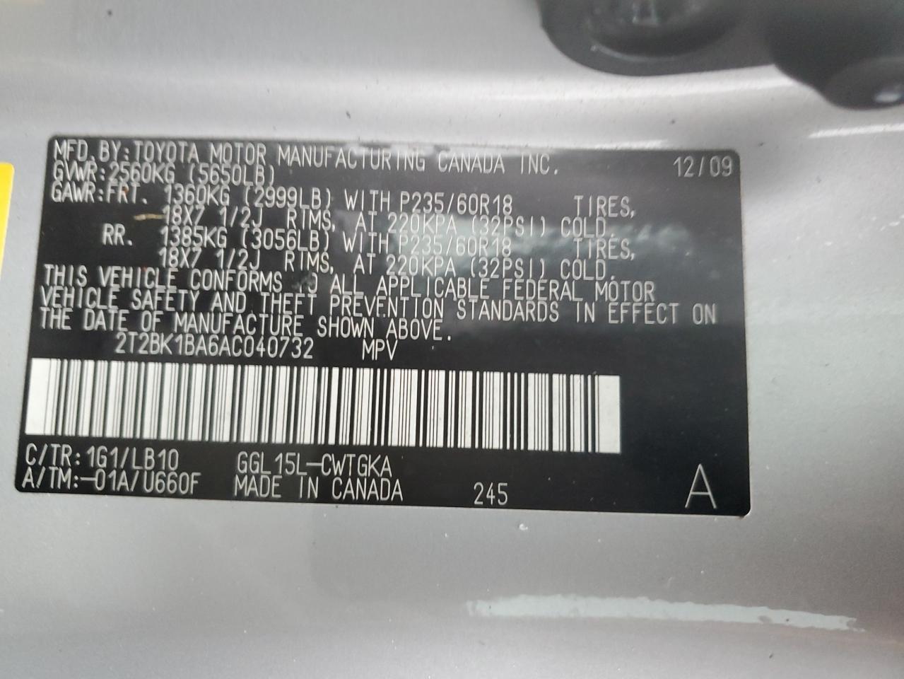 2010 LEXUS RX 350