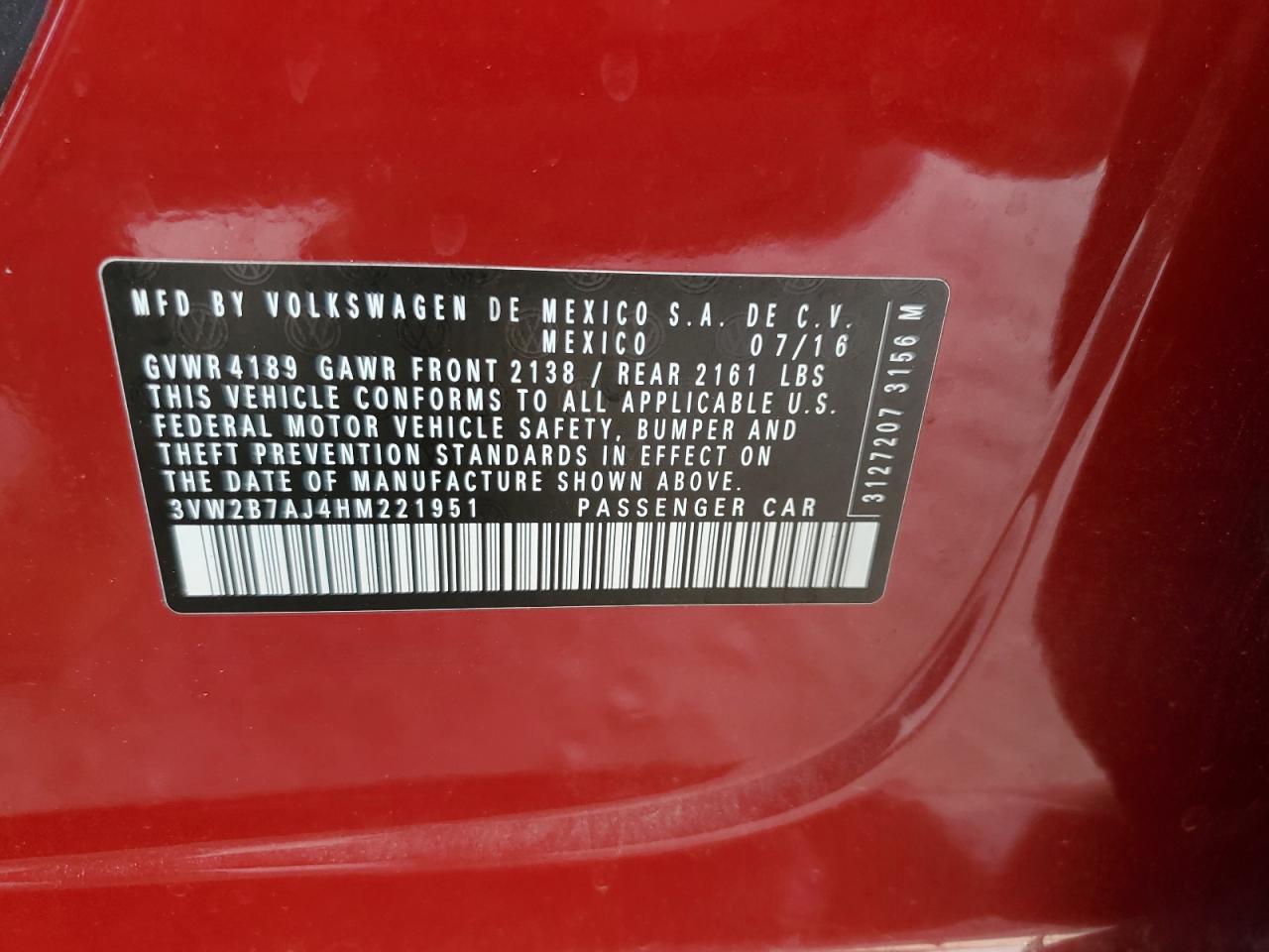 2017 VOLKSWAGEN JETTA