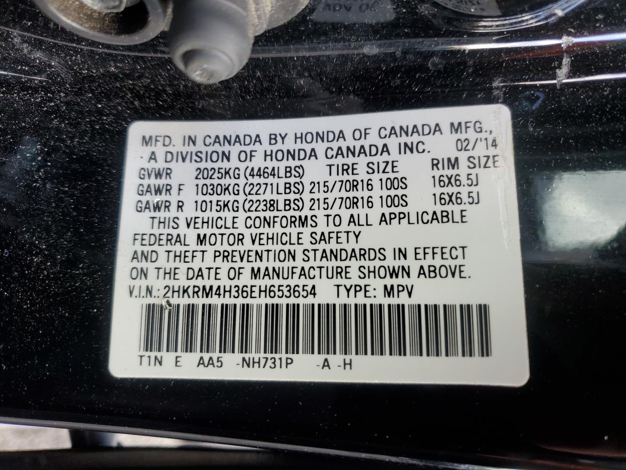 2014 HONDA CR-V