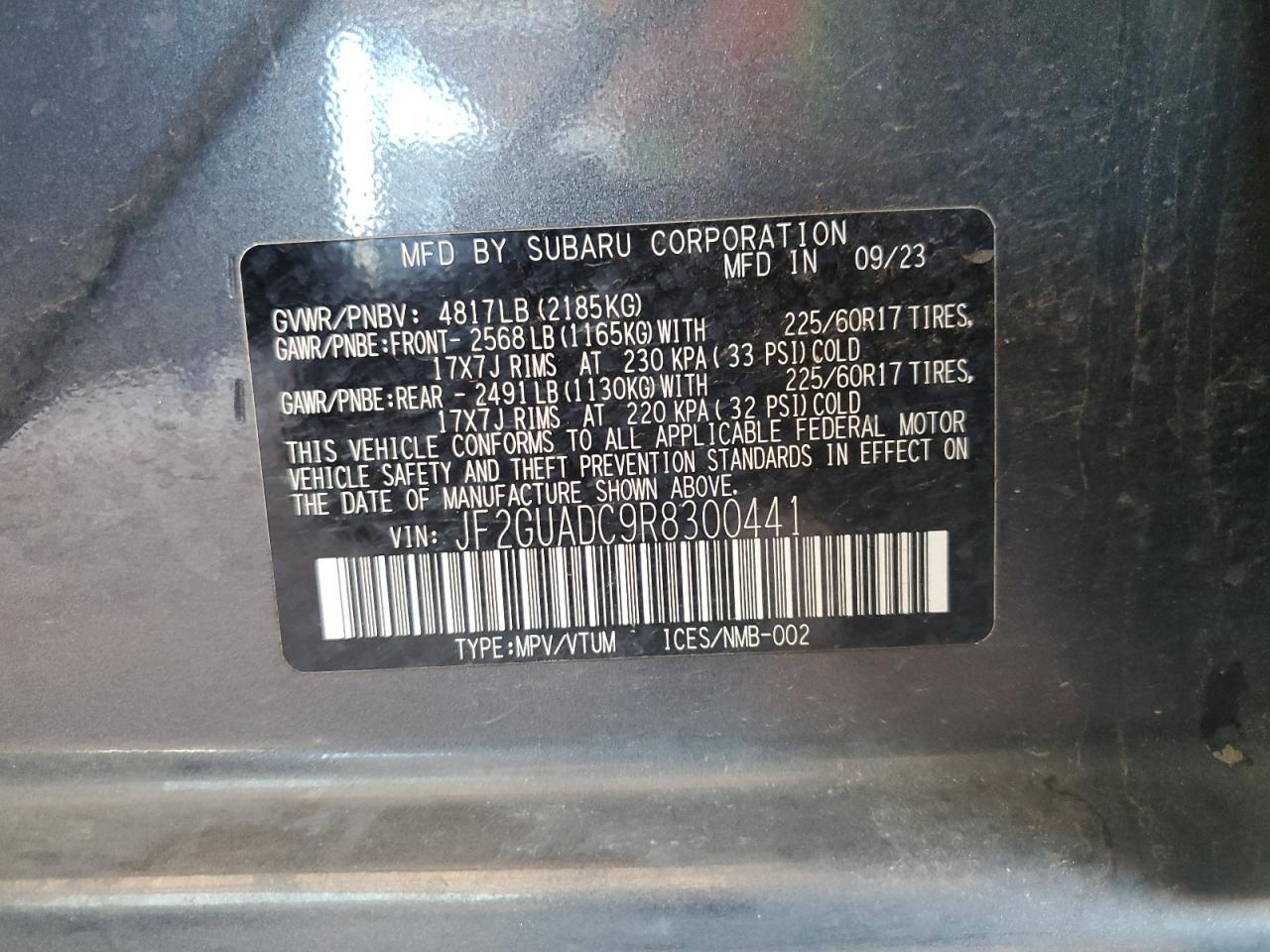 2024 SUBARU Crosstrek