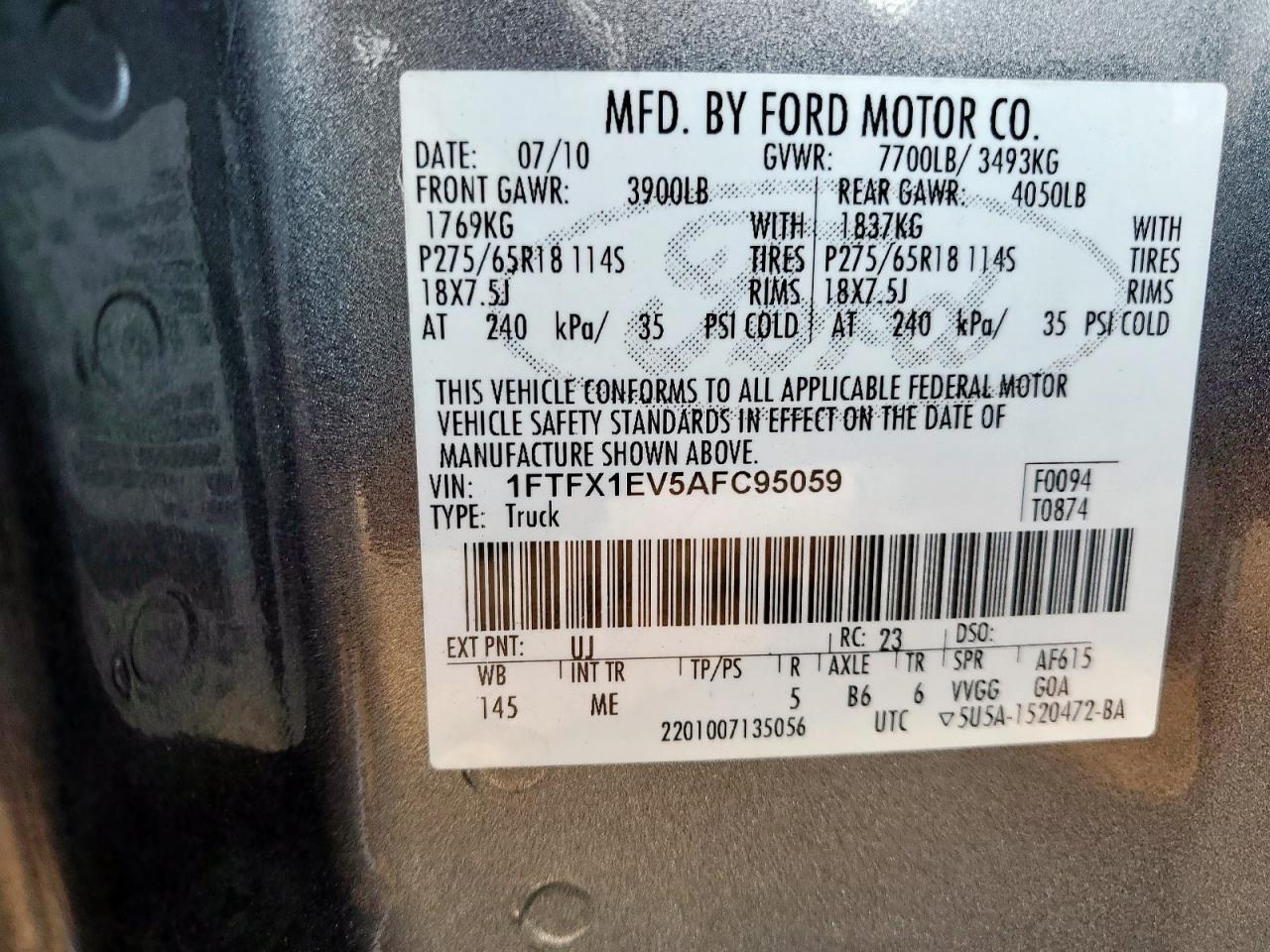 2010 FORD F-150