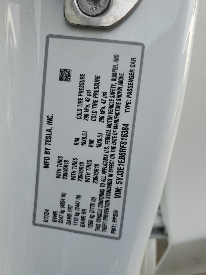 2024 TESLA MODEL 3