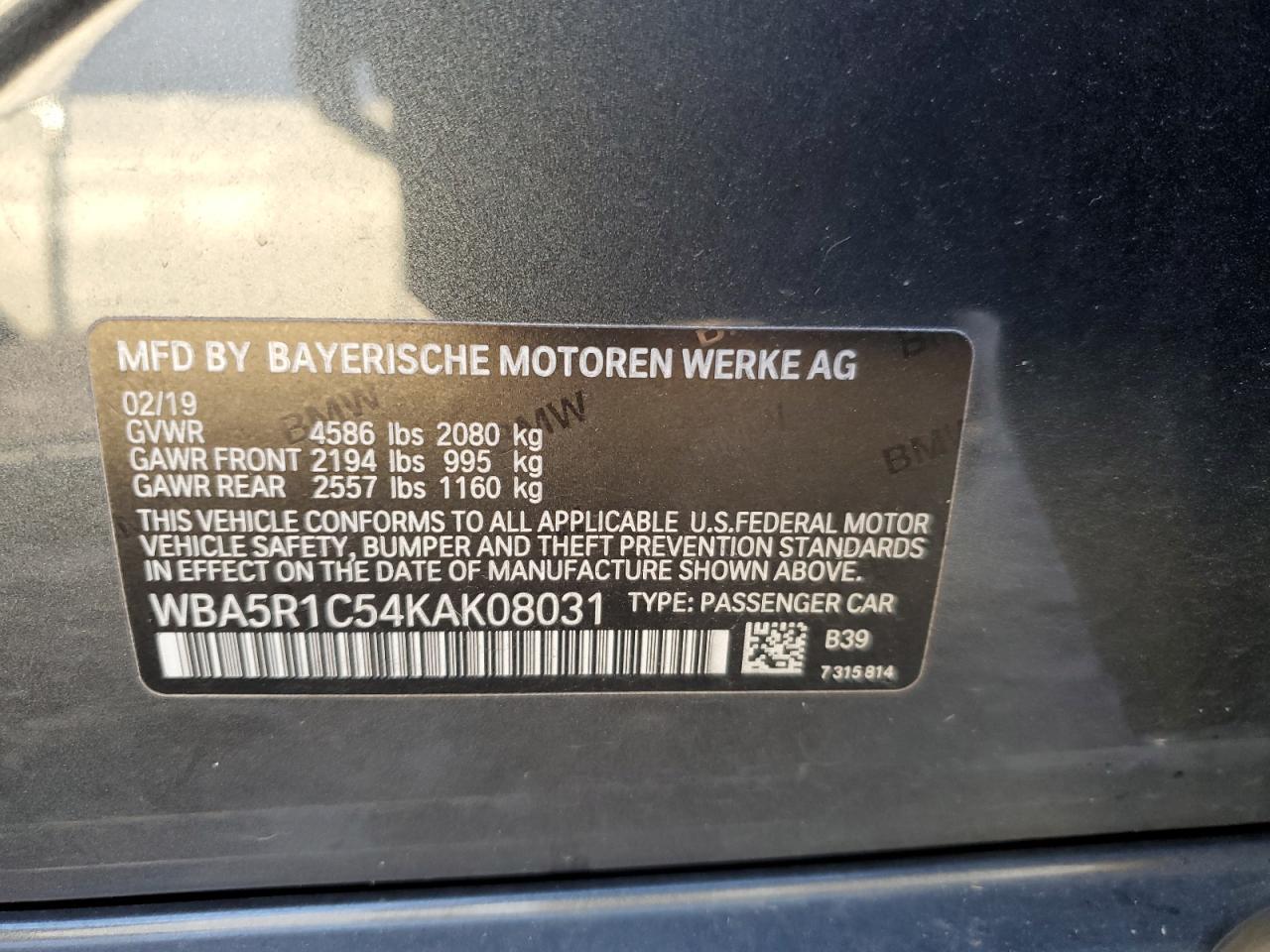 2019 BMW 3 SERIES