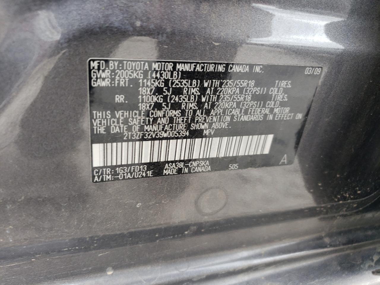 2009 TOYOTA RAV4