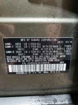 2019 SUBARU Outback