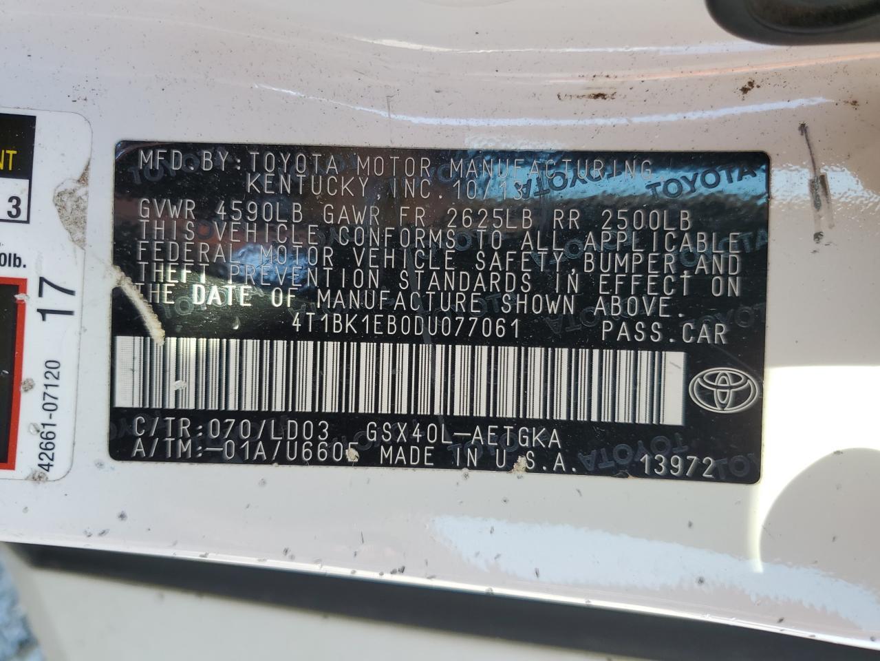 2013 TOYOTA Avalon