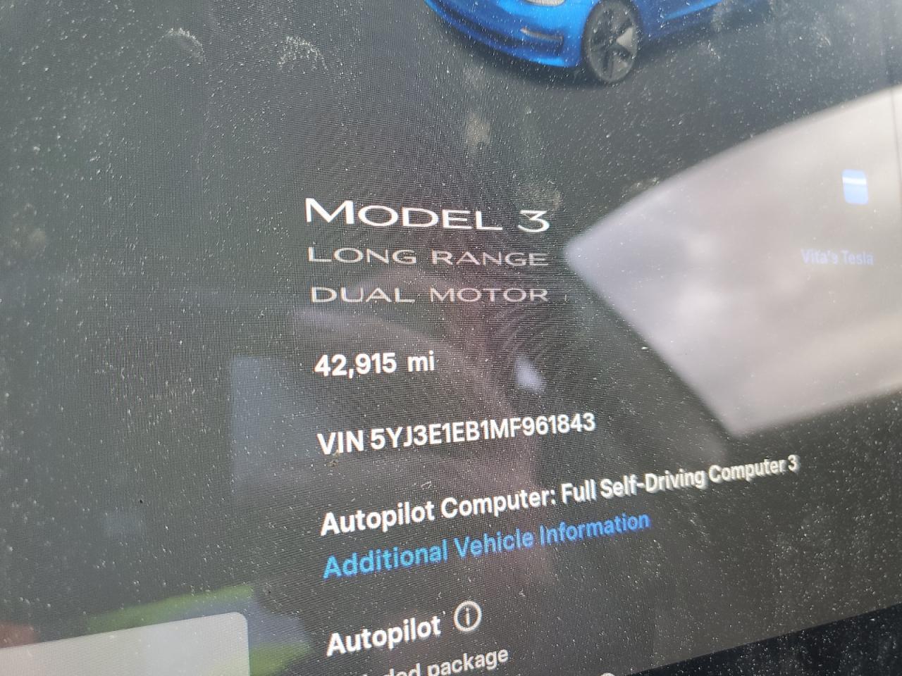 2021 TESLA MODEL 3