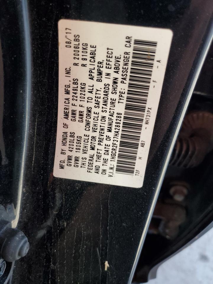 2017 HONDA ACCORD