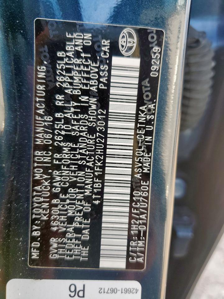 2017 TOYOTA CAMRY