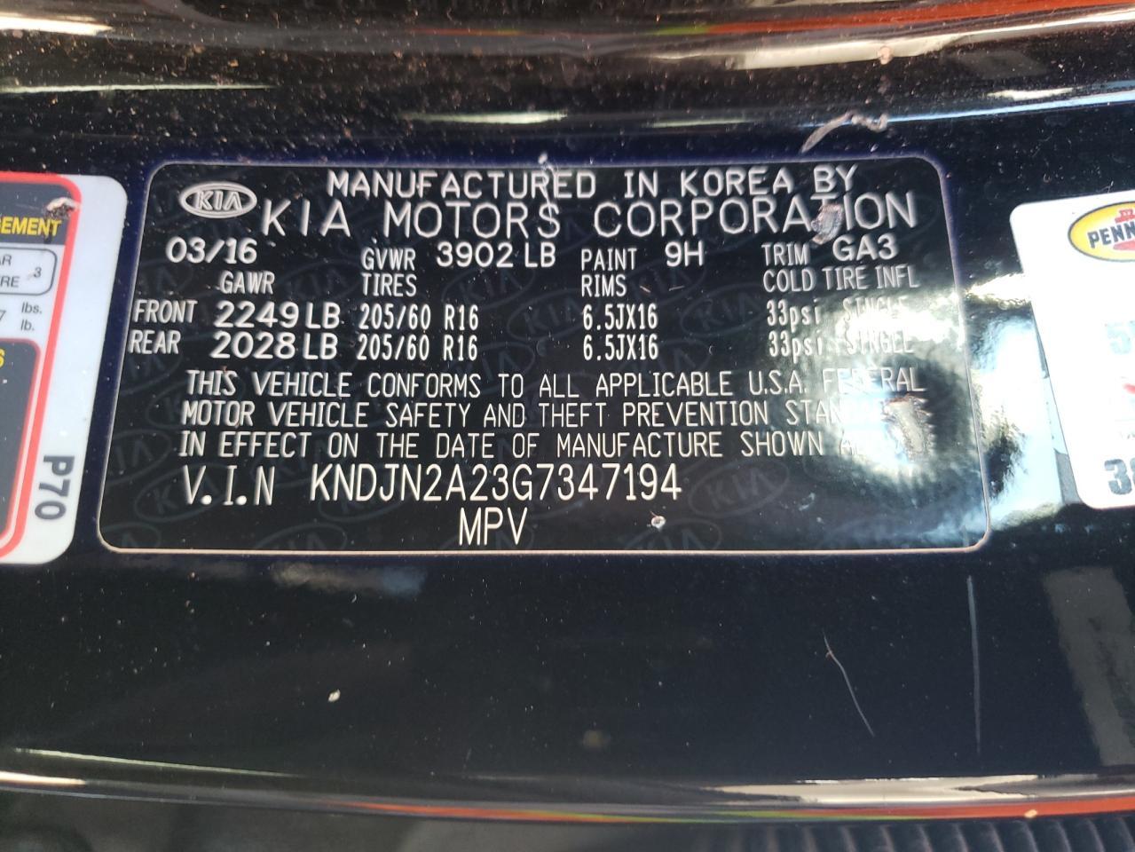 2016 KIA SOUL