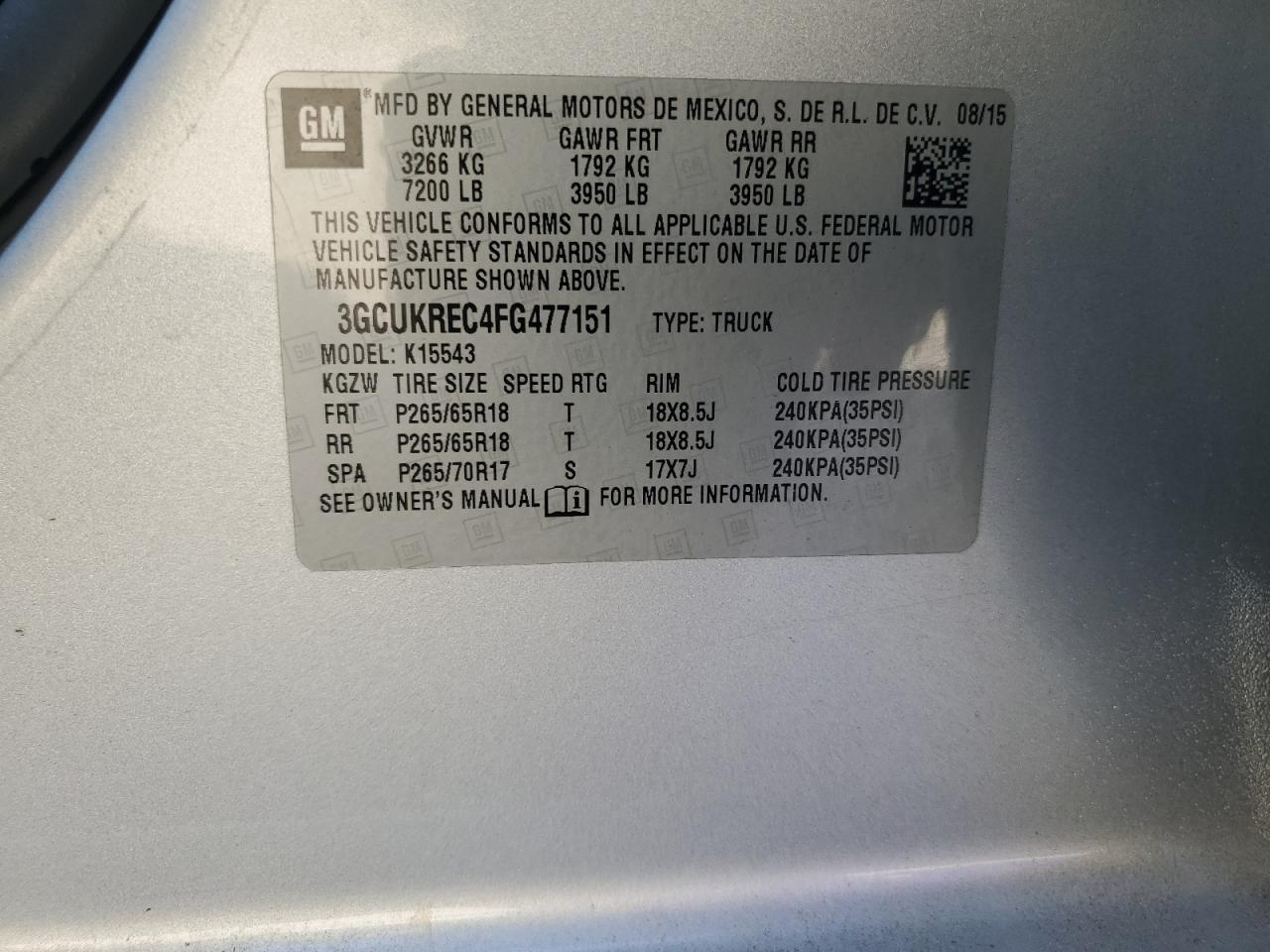 2015 CHEVROLET Silverado