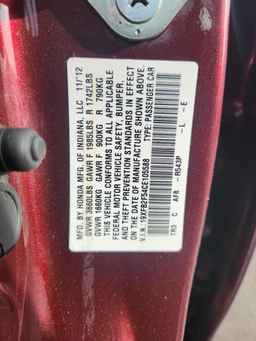 2012 HONDA CIVIC