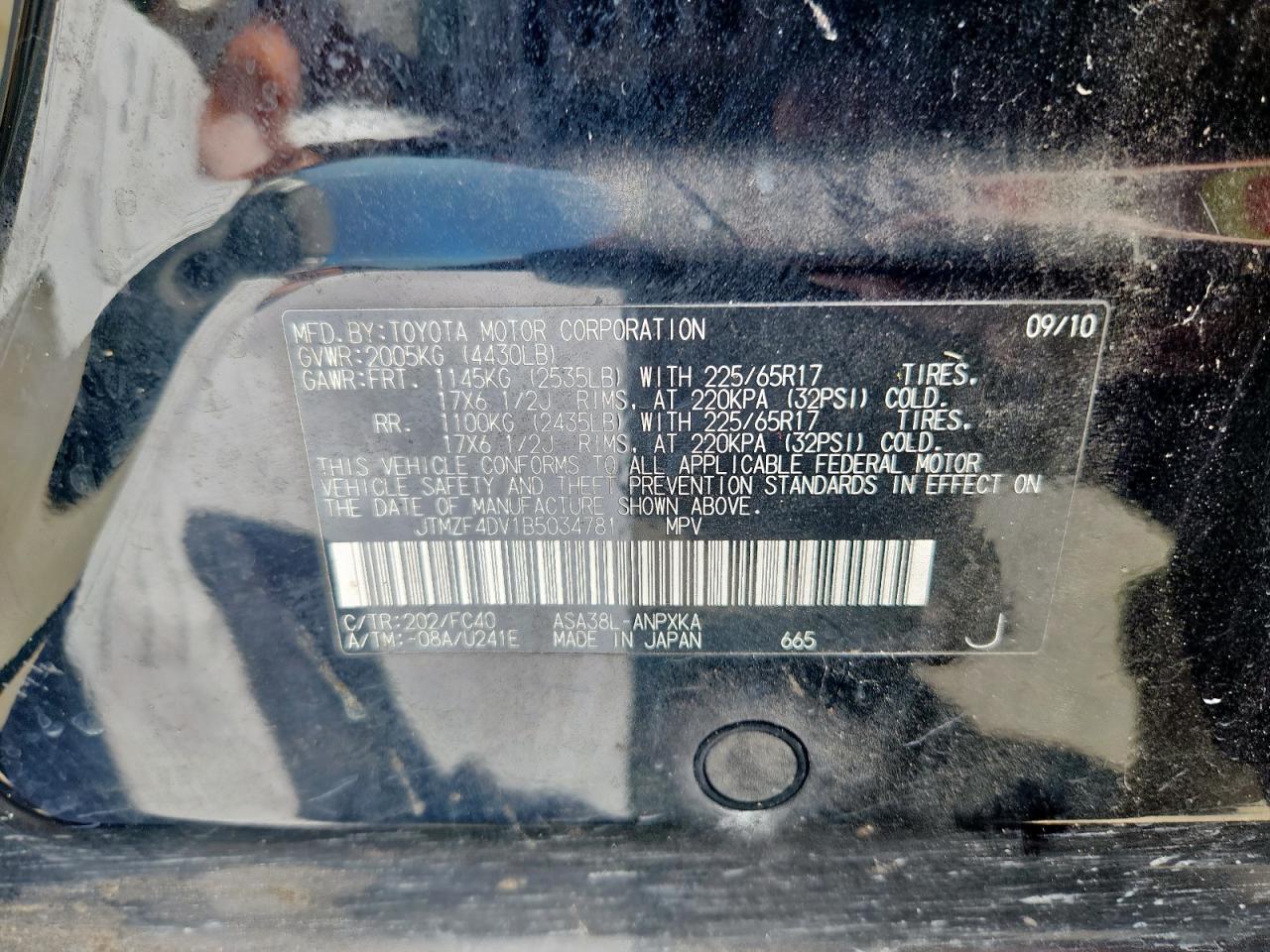 2011 TOYOTA RAV4