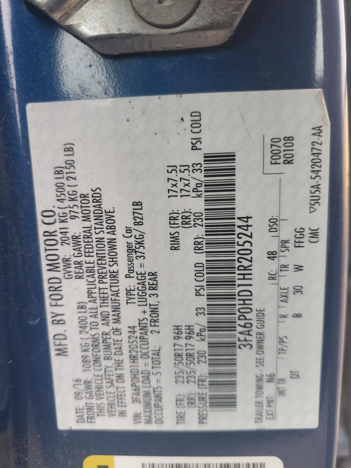 2017 FORD FUSION