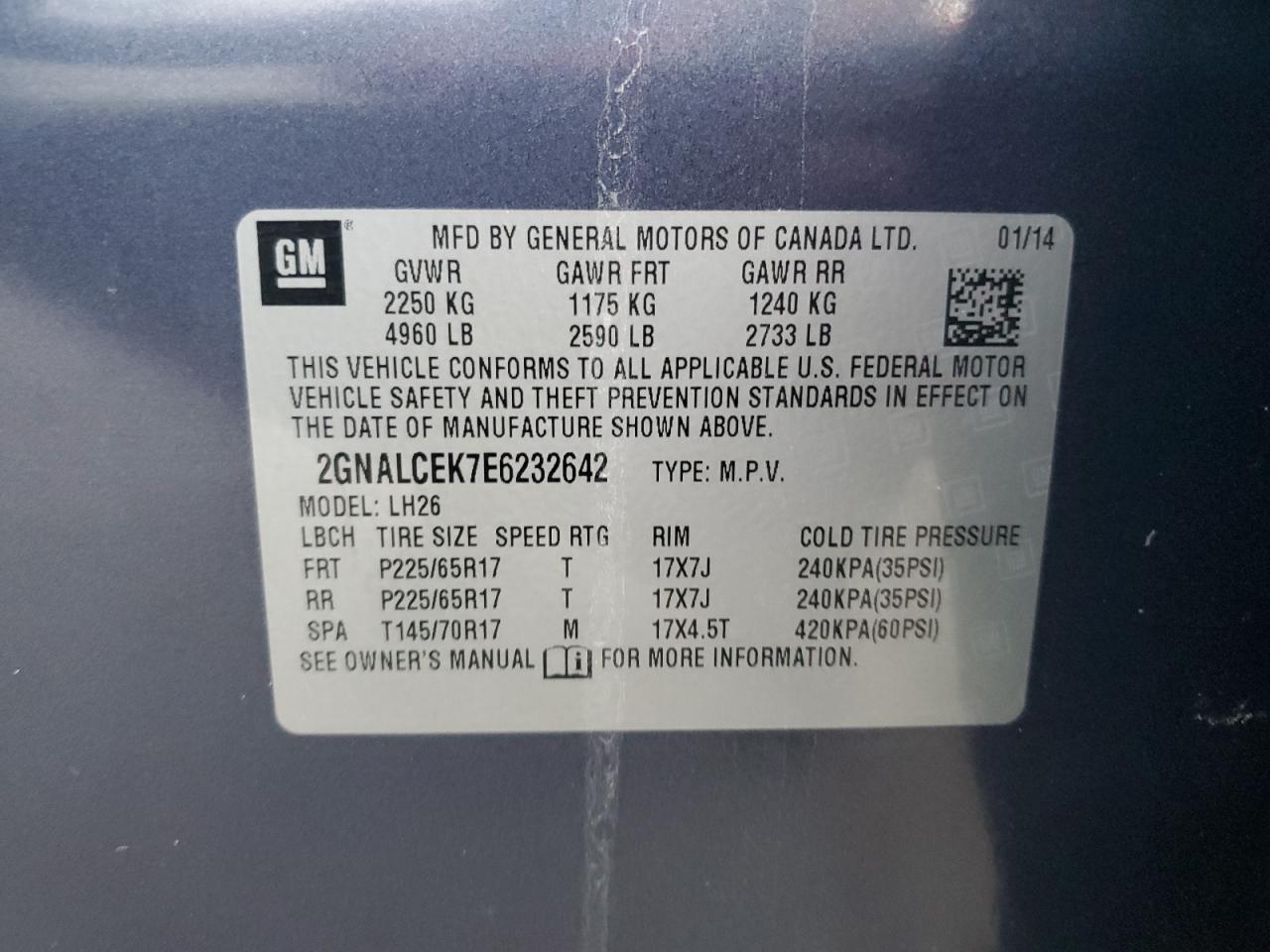 2014 CHEVROLET EQUINOX