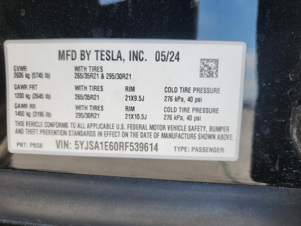 2024 TESLA MODEL S