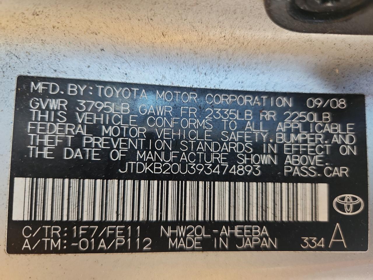 2009 TOYOTA PRIUS