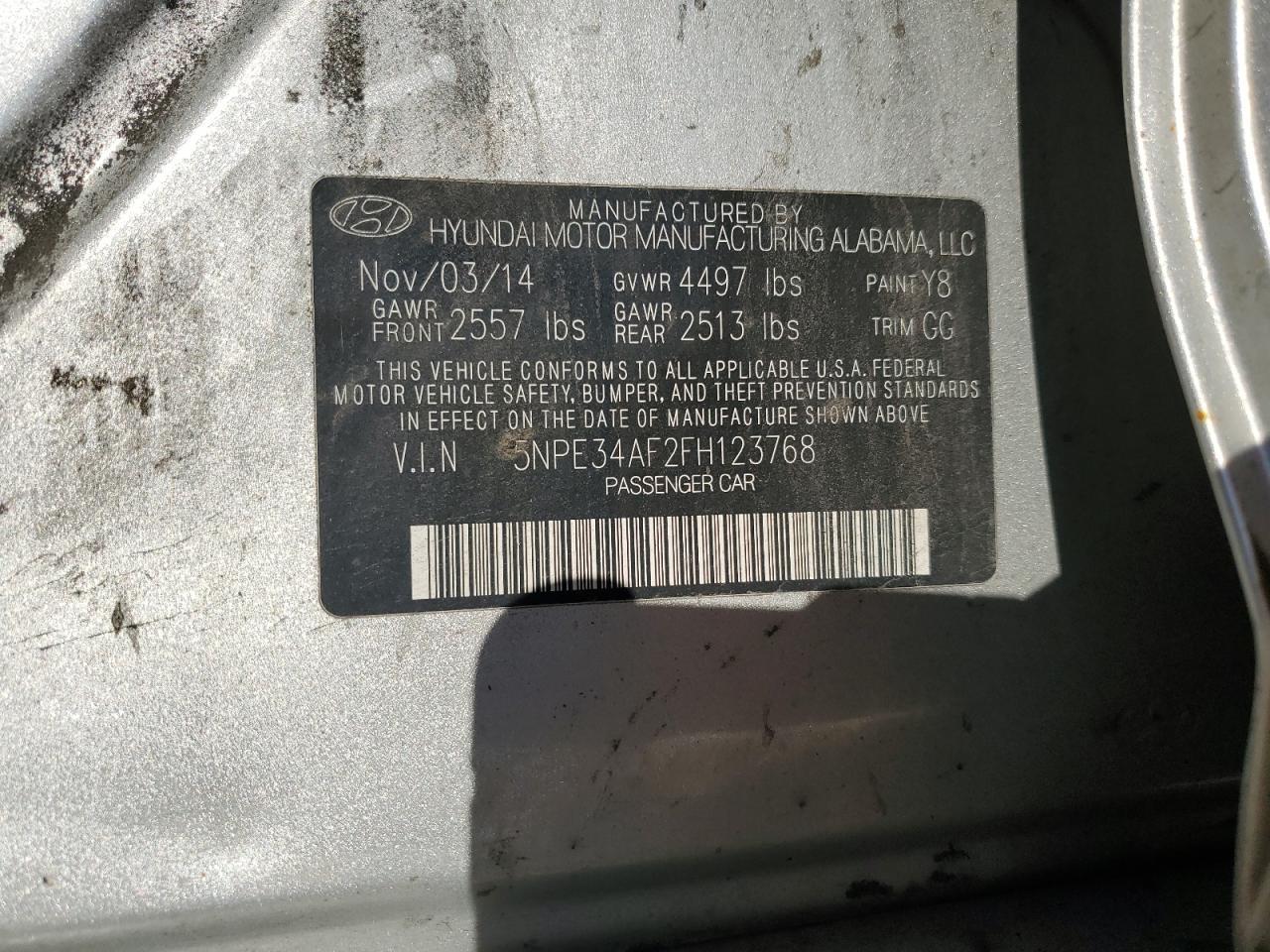 2015 HYUNDAI SONATA