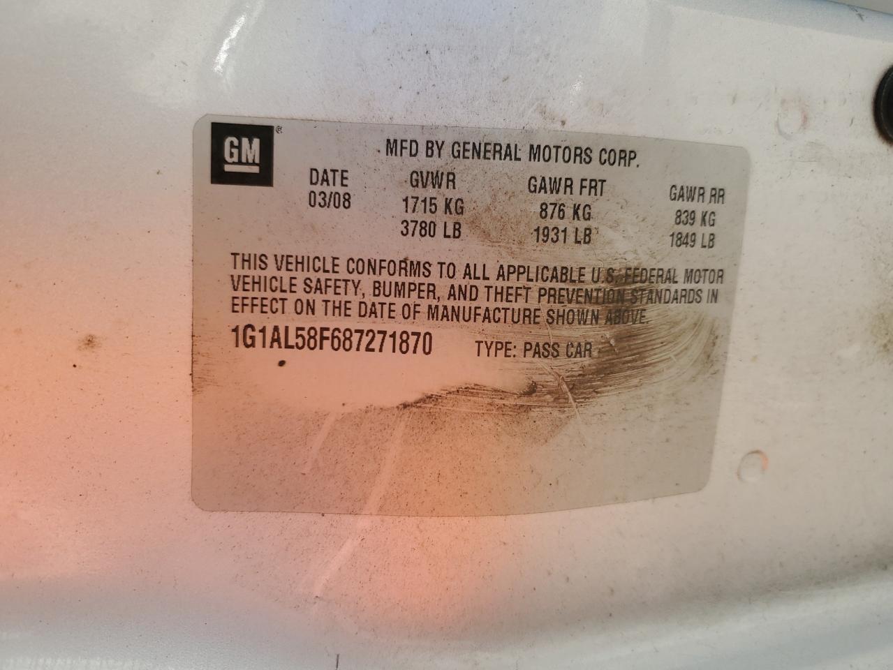 2008 CHEVROLET COBALT