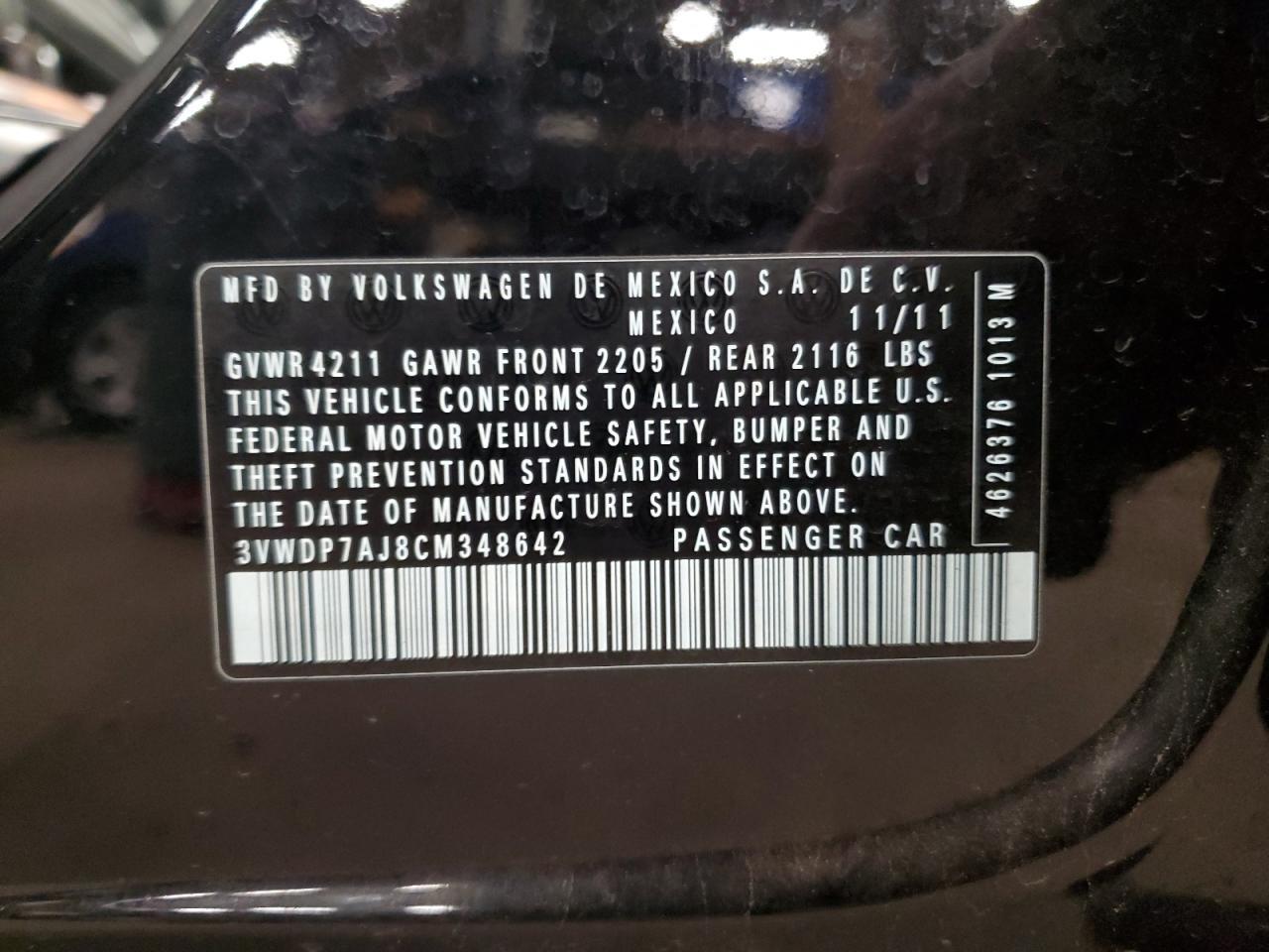 2012 VOLKSWAGEN JETTA