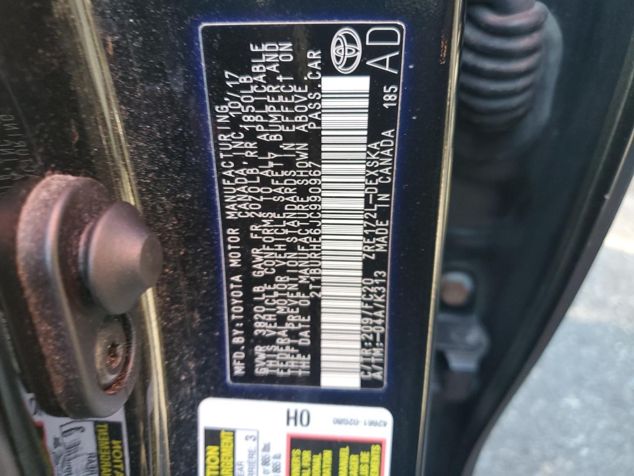 2018 TOYOTA COROLLA