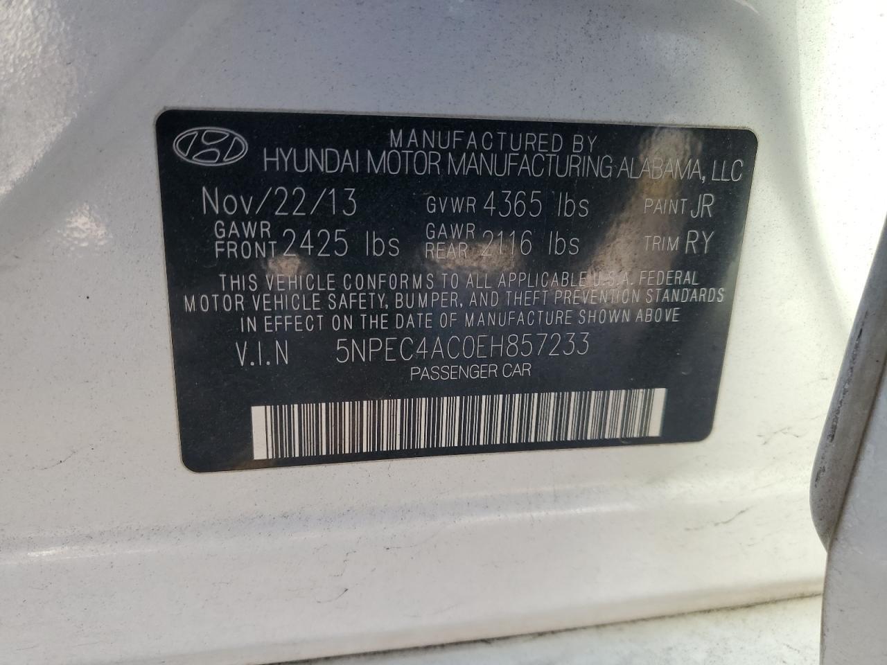 2014 HYUNDAI SONATA