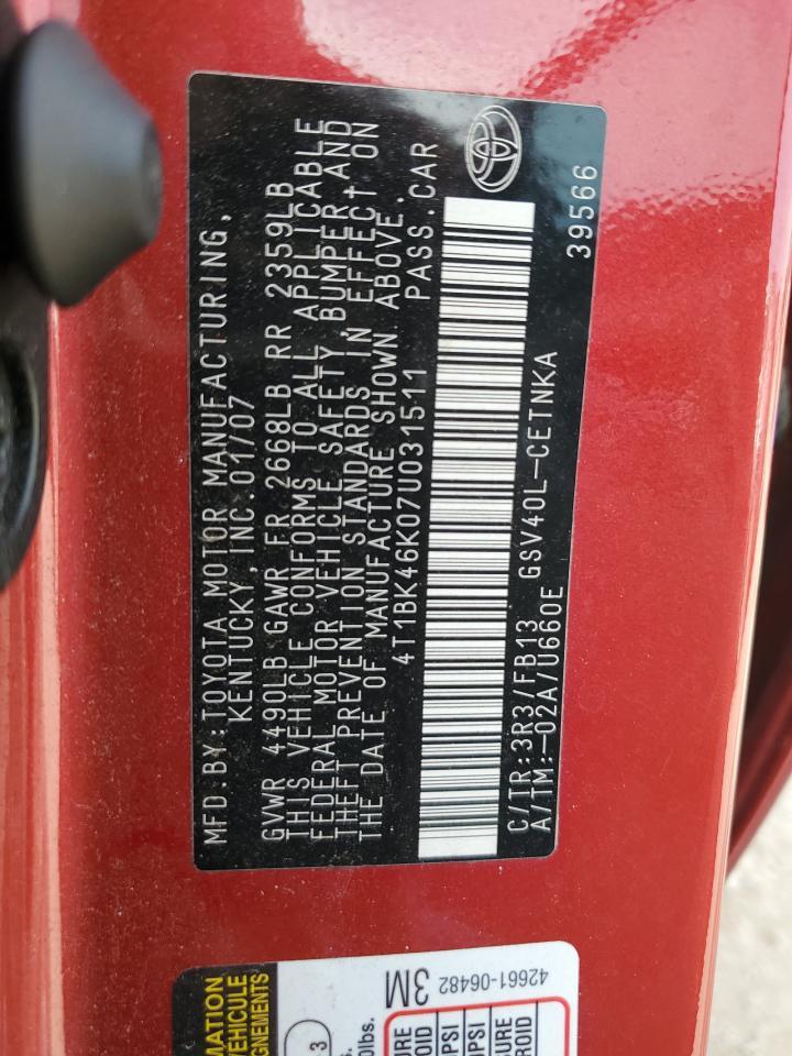 2007 TOYOTA CAMRY